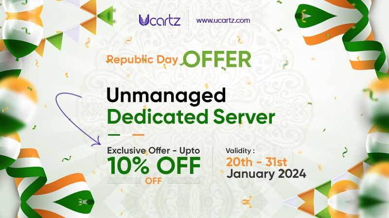 Ucartz Dedicated Server Republic Day offer